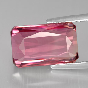 Tormalina naturale rosa da 5,07 ct, taglio smeraldo, VVS