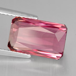 Tormalina naturale rosa da 5,07 ct, taglio smeraldo, VVS