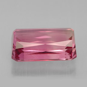 Tormalina naturale rosa da 5,07 ct, taglio smeraldo, VVS