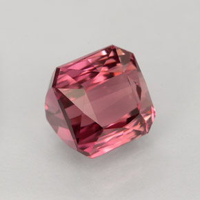 Tormalina naturale rosa da 4,00 ct, taglio smeraldo, VVS-VS