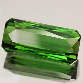 Tormalina naturale verde da 7,45 ct, taglio smeraldo, VVS