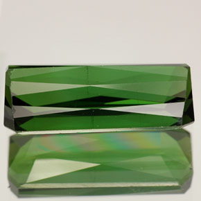 Tormalina naturale verde da 7,45 ct, taglio smeraldo, VVS