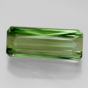 Tormalina naturale verde da 4,44 ct, taglio smeraldo, VS