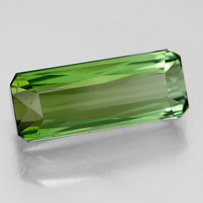 Tormalina naturale verde da 4,44 ct, taglio smeraldo, VS