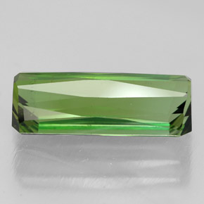 Tormalina naturale verde da 4,44 ct, taglio smeraldo, VS