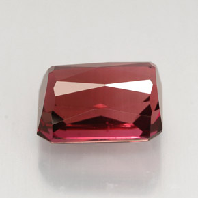 Tormalina naturale rosso da 5,01 ct, taglio smeraldo, VVS