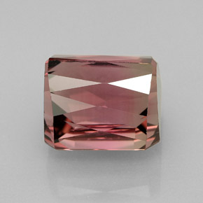 Tormalina naturale bicolore da 7,42 ct, taglio smeraldo, VVS-VS