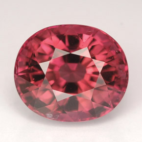 Tormalina naturale rosa da 6,12 ct, taglio ovale, VVS-VS
