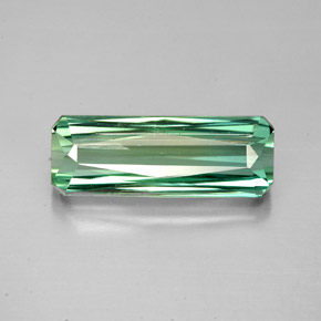 Tormalina naturale verde da 2,86 ct, taglio smeraldo, VS