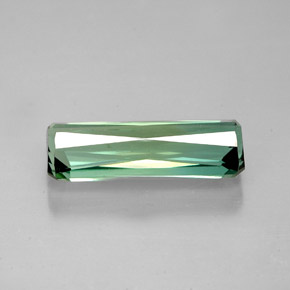 Tormalina naturale verde da 2,86 ct, taglio smeraldo, VS