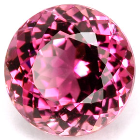 Tormalina naturale rosa da 2,24 ct, taglio rotondo, VVS