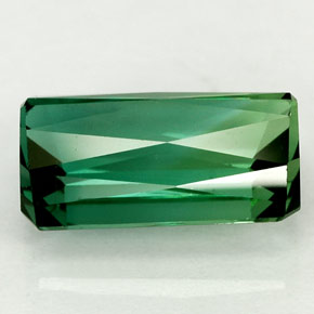 Tormalina naturale verde da 3,29 ct, taglio smeraldo, VVS