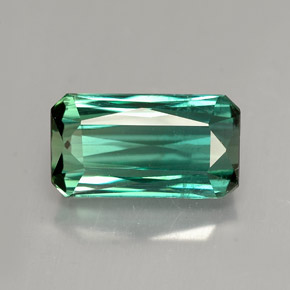 Tormalina naturale verde da 4,04 ct, taglio smeraldo, VS-SI