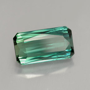 Tormalina naturale verde da 4,04 ct, taglio smeraldo, VS-SI