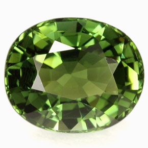 Tormalina naturale verde da 2,88 ct, taglio ovale, VVS