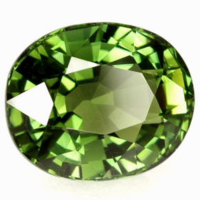 Tormalina naturale verde da 2,88 ct, taglio ovale, VVS
