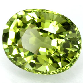 Tormalina naturale verde da 2,13 ct, taglio ovale, VVS