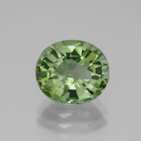 Tormalina naturale verde da 3,30 ct, taglio ovale, VVS