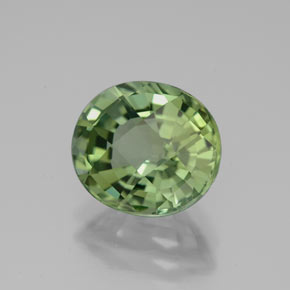 Tormalina naturale verde da 3,30 ct, taglio ovale, VVS