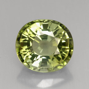 Tormalina naturale verde da 3,10 ct, taglio ovale, VVS