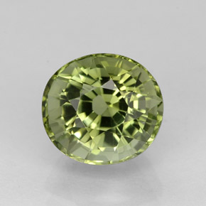 Tormalina naturale verde da 2,18 ct, taglio ovale, VVS