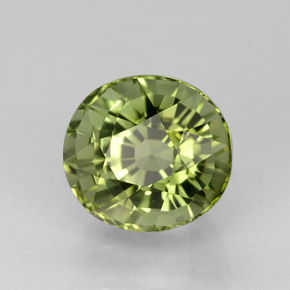 Tormalina naturale verde da 2,18 ct, taglio ovale, VVS