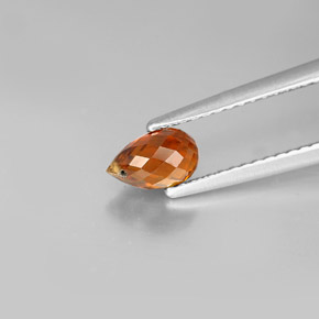 Tormalina naturale oro da 0,83 ct, briolette, VVS-VS