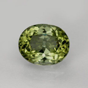 Tormalina naturale verde da 2,62 ct, taglio ovale, VVS