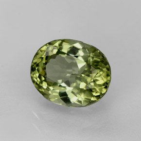 Tormalina naturale verde da 2,62 ct, taglio ovale, VVS