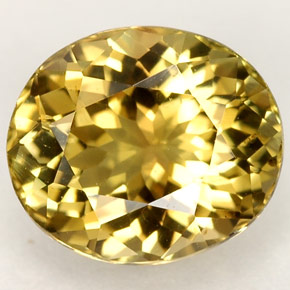 Tormalina naturale giallo da 2,25 ct, taglio ovale, VVS