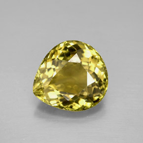 Tormalina naturale giallo da 2,59 ct, taglio a pera, IF