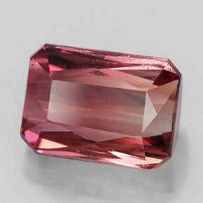 Tormalina naturale rosa da 3,29 ct, taglio smeraldo, VS-SI