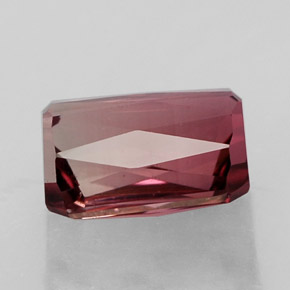 Tormalina naturale rosa da 3,29 ct, taglio smeraldo, VS-SI