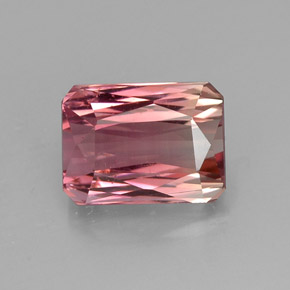 Tormalina naturale rosa da 2,27 ct, taglio smeraldo, VS-SI