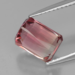 Tormalina naturale rosa da 2,27 ct, taglio smeraldo, VS-SI