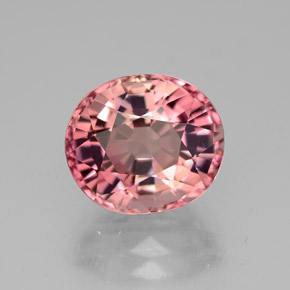 Tormalina naturale rosa da 3,43 ct, taglio ovale, VVS