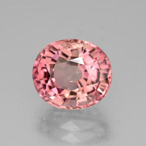 Tormalina naturale rosa da 3,43 ct, taglio ovale, VVS