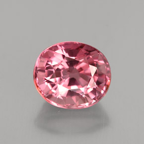 Tormalina naturale rosa da 2,57 ct, taglio ovale, VVS-VS