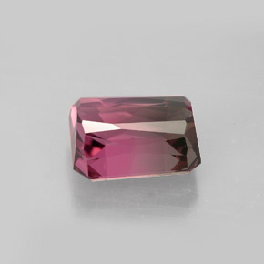 Tormalina naturale bicolore da 5,27 ct, taglio smeraldo, VVS