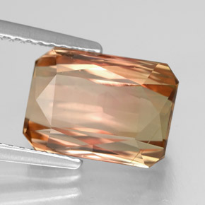 Tormalina naturale multicolore da 5,23 ct, taglio smeraldo, VS