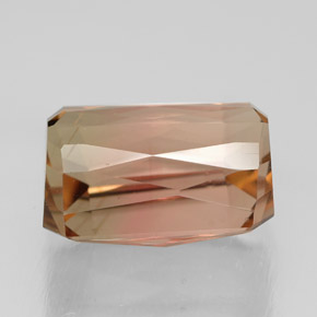 Tormalina naturale multicolore da 5,23 ct, taglio smeraldo, VS
