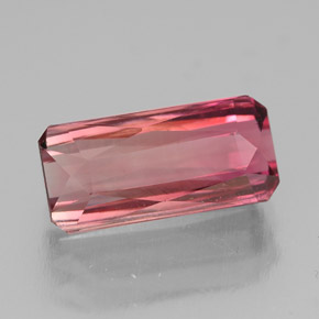 Tormalina naturale rosa da 3,00 ct, taglio smeraldo, VS