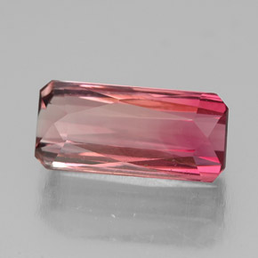 Tormalina naturale rosa da 3,00 ct, taglio smeraldo, VS