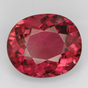 Tormalina naturale rosso da 6,90 ct, taglio ovale, VS-SI