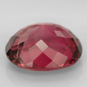 Tormalina naturale rosso da 6,90 ct, taglio ovale, VS-SI