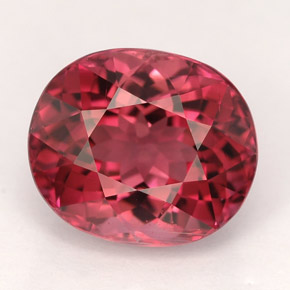 Tormalina naturale rosso da 5,16 ct, taglio ovale, VVS