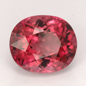 Tormalina naturale rosso da 5,16 ct, taglio ovale, VVS