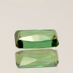 Tormalina naturale verde da 0,93 ct, taglio smeraldo, VS