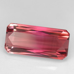 Tormalina naturale rosa da 5,22 ct, taglio smeraldo, IF
