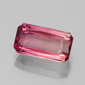 Tormalina naturale rosa da 2,17 ct, taglio smeraldo, VVS